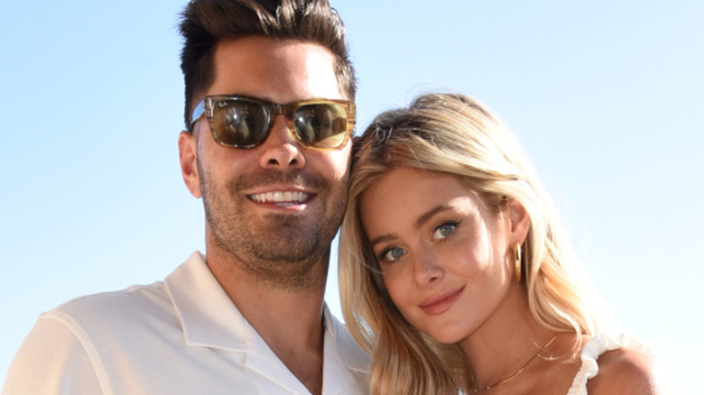 Dylan Barbour grinning with Hannah Godwin