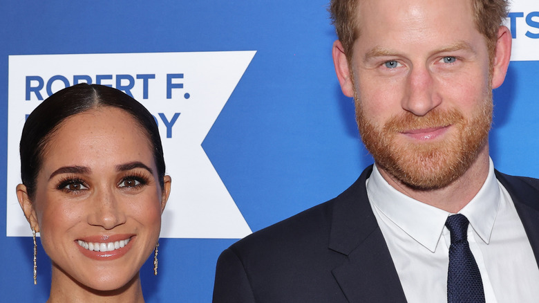 Meghan Markle and Prince Harry smiling