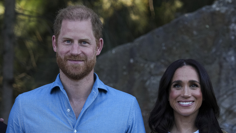 Prince Harry and Meghan Markle smile together