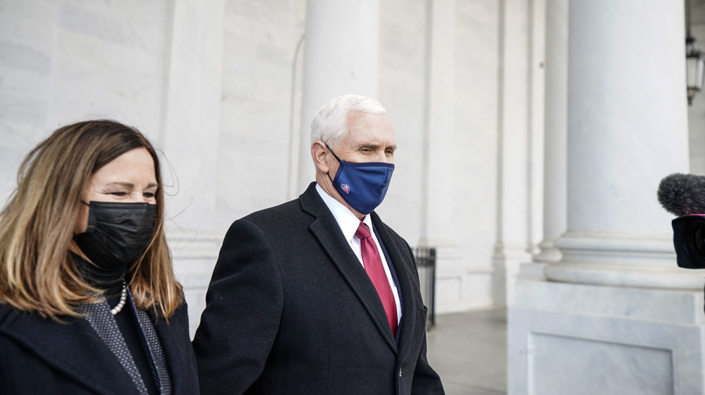 Mike Pence and Karen Pence at Biden's Inauguration