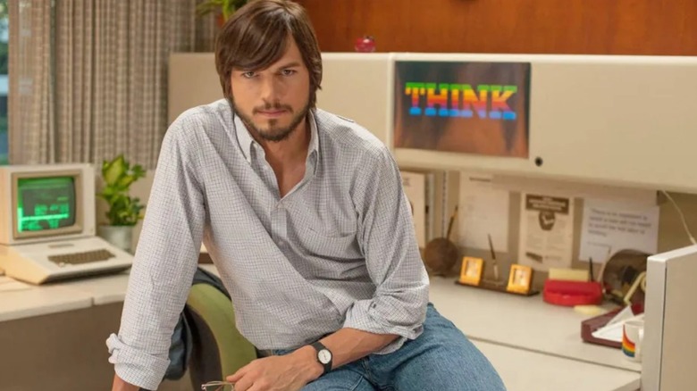 Ashton Kutcher playing Steve Jobs in the 2013 biopic 'Jobs'.