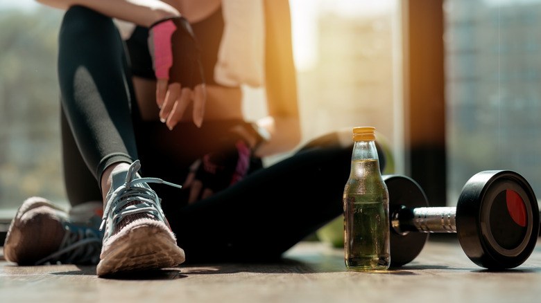 Resting after workout