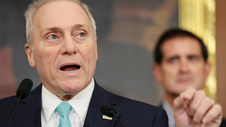 House Majority Leader Steve Scalise delivering a speech