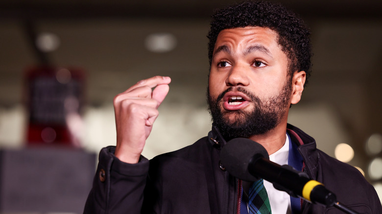 Rep. Maxwell Frost delivering a speech