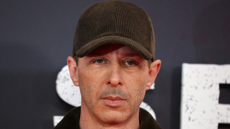 Jeremy Strong wearing a corduroy green cap at a screening of "Springsteen: Deliver Me From Nowhere" in the UK