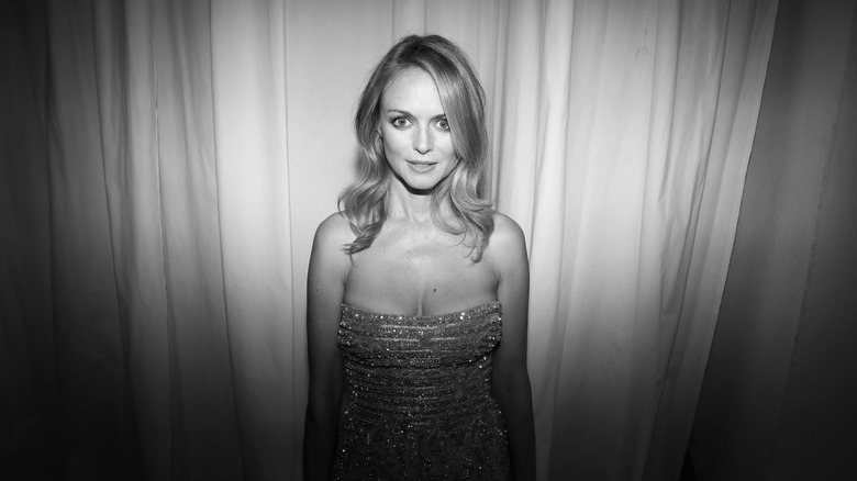 Heather Graham in black and white
