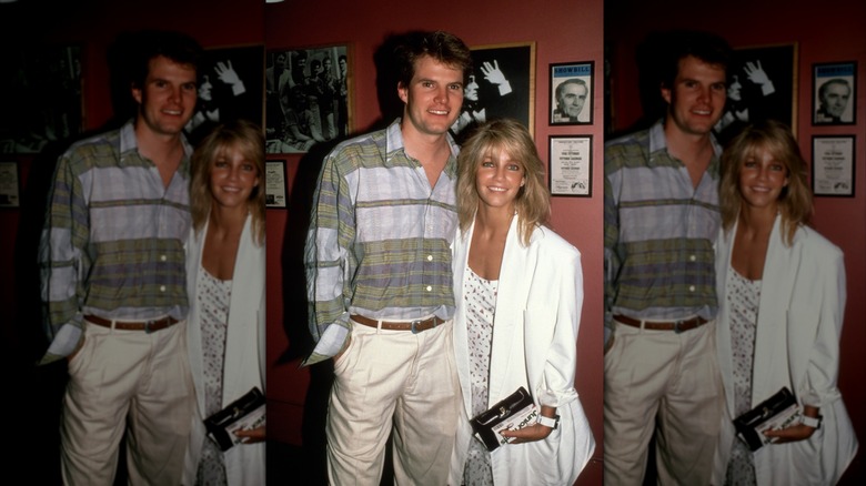 Heather Locklear smiling with Jack Coleman