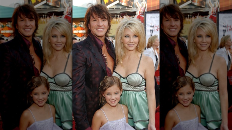 Richie Sambora, Ava Sambora, and Heather Locklear smile together