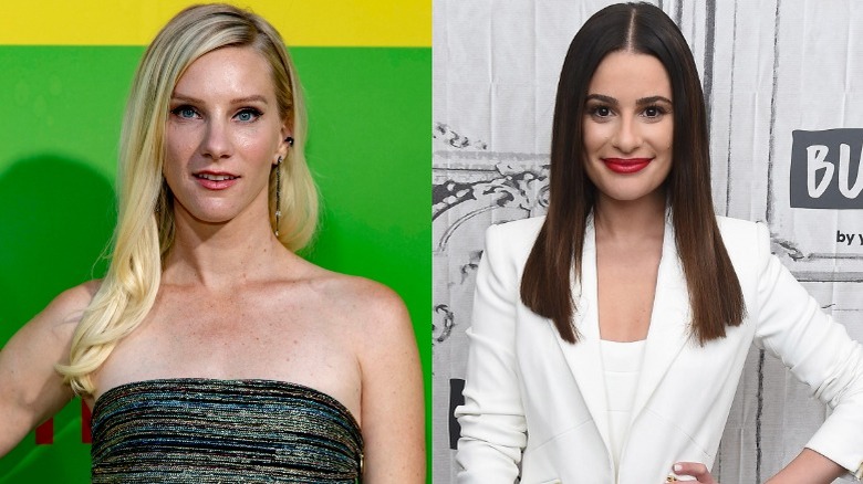 Heather Morris and Lea Michele at events