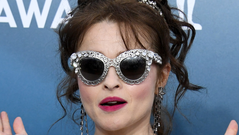 Helena Bonham Carter wearing silver glasses