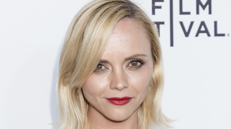 Christina Ricci poses on the red carpet