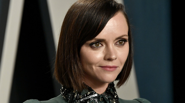 Christina Ricci poses on the red carpet