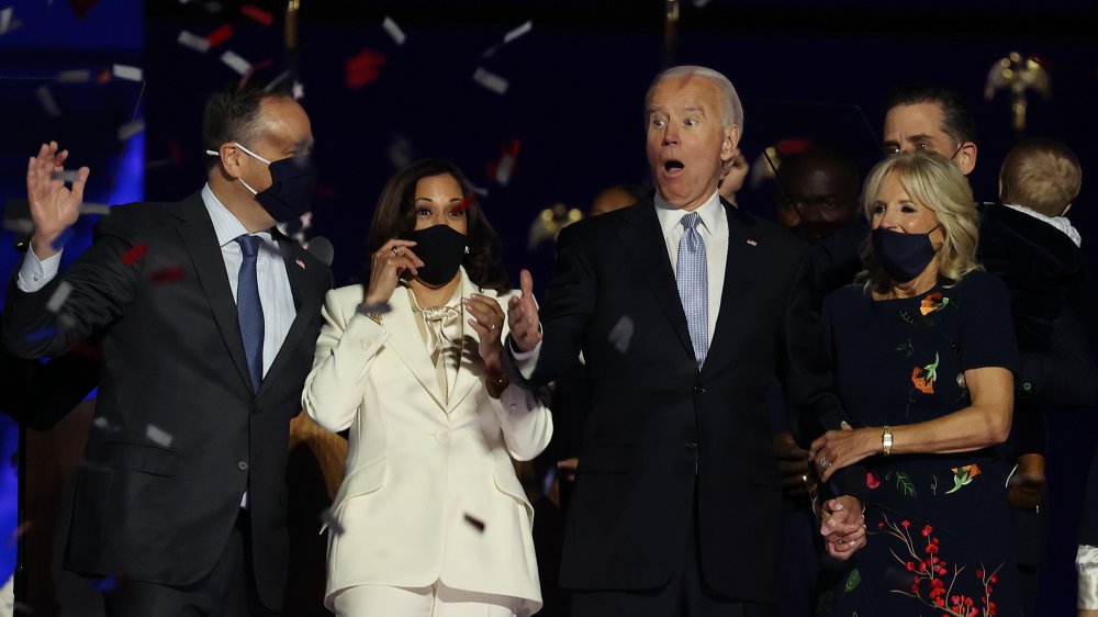 Bidens, Kamala Harris, and Harris' husband