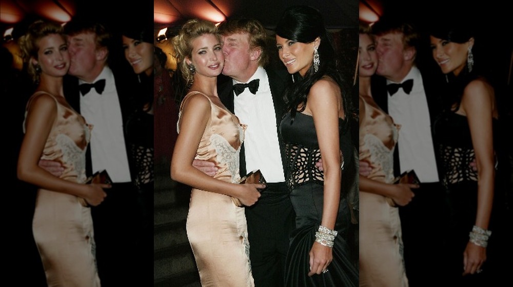 Donald Trump kissing Ivanka Trump on the cheek