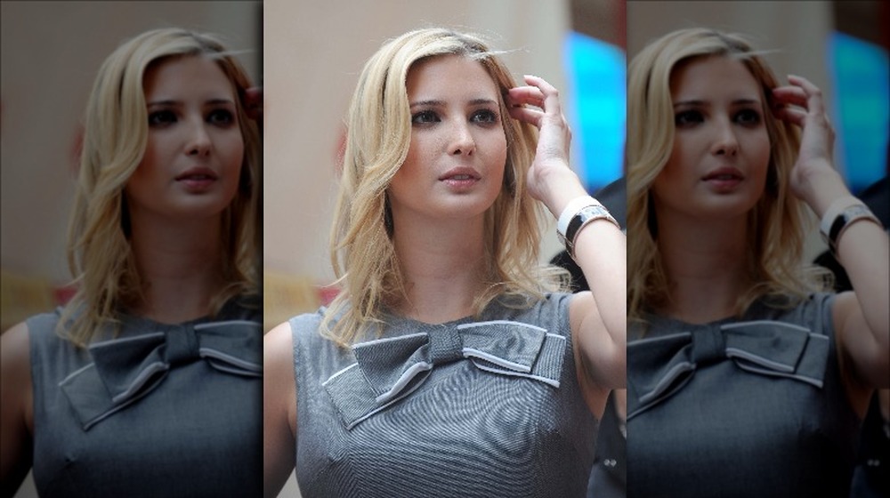Ivanka Trump touching her hair