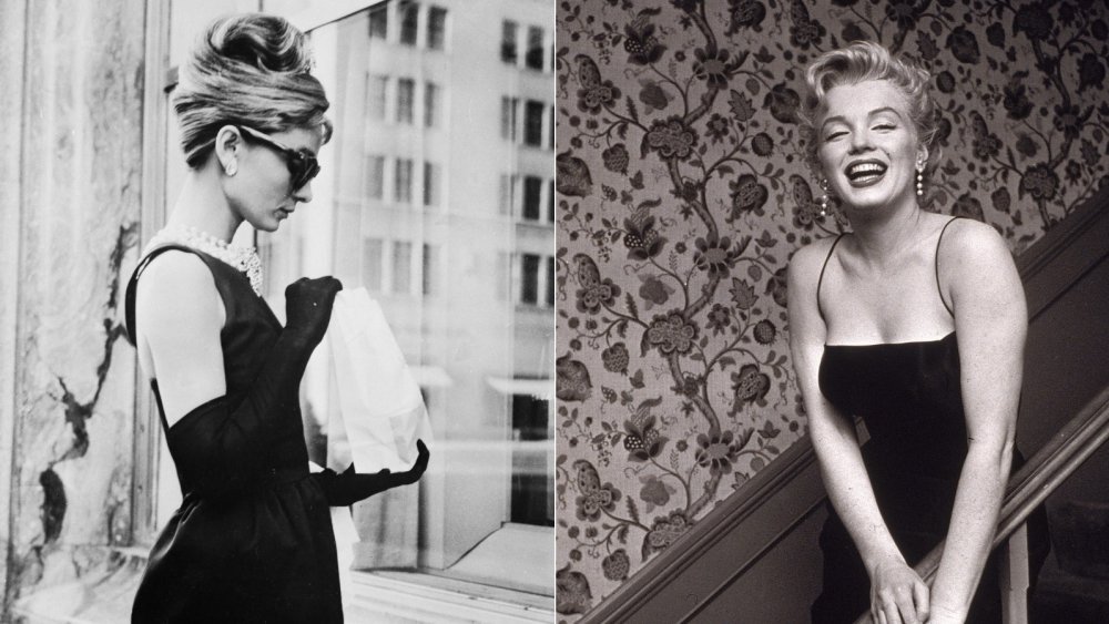 Audrey Hepburn and Marilyn Monroe in little black dresses