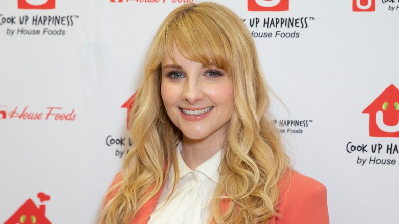 Melissa Rauch attends a children's function in 2019
