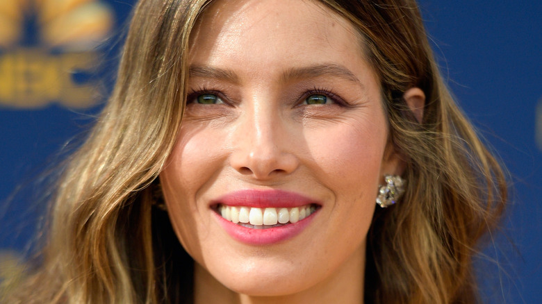 Jessica Biel smiling on the red carpet