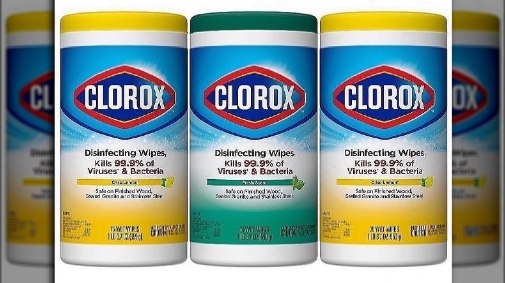 Three-pack of Clorox wipes