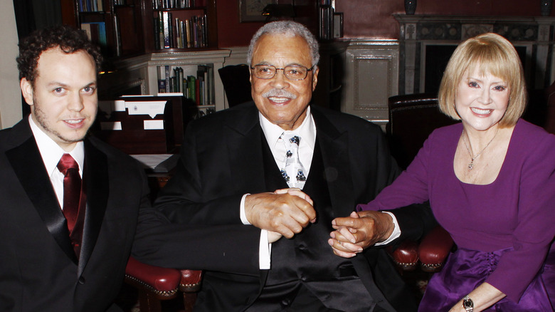 James Earl Jones with his son Flynn and wife Cecilia Hart