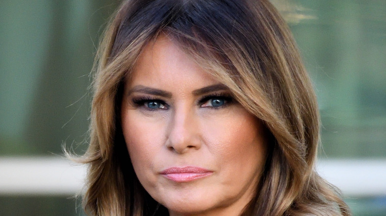 Melania Trump looking at the camera