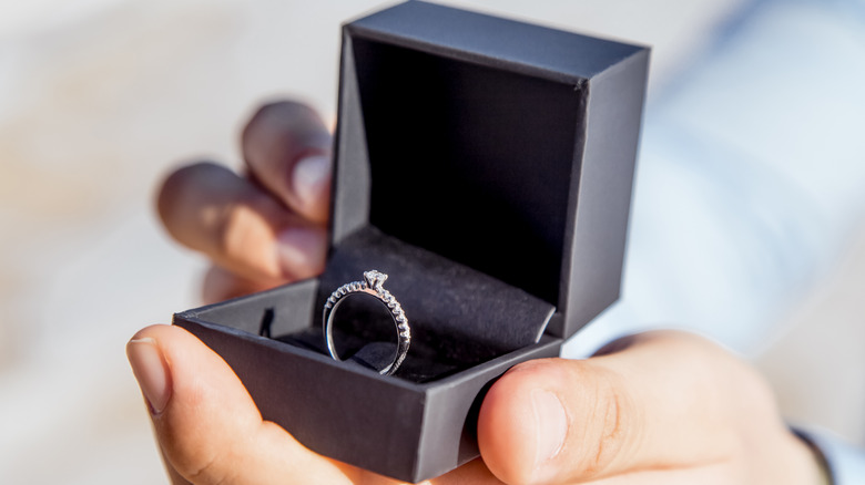 engagement ring in a box