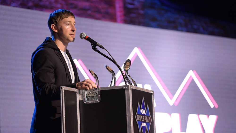 Ashley Gorley accepting an award