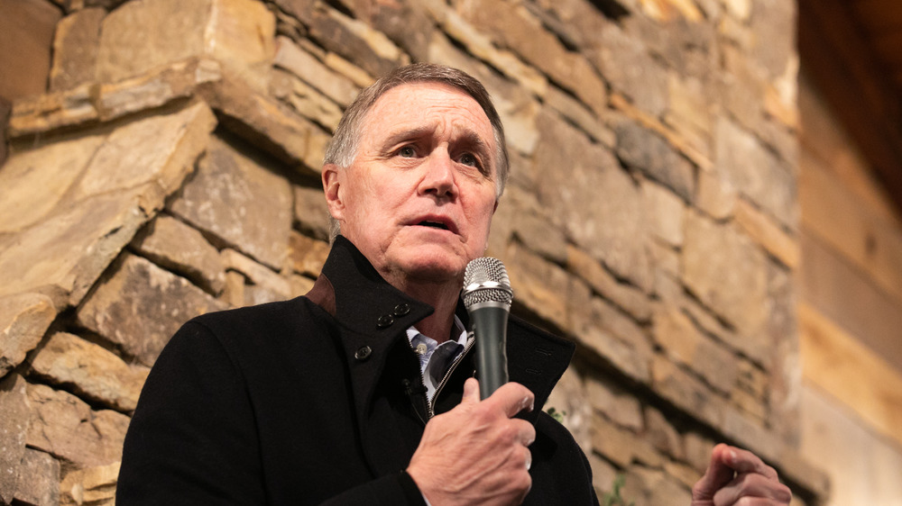 David Perdue making a campaign speech