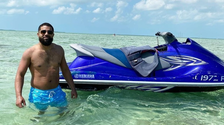 Donovan Ruffin poses with a jet ski