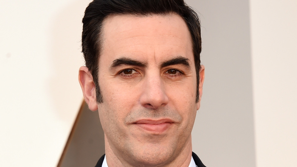 Sacha Baron Cohen poses on the red carpet