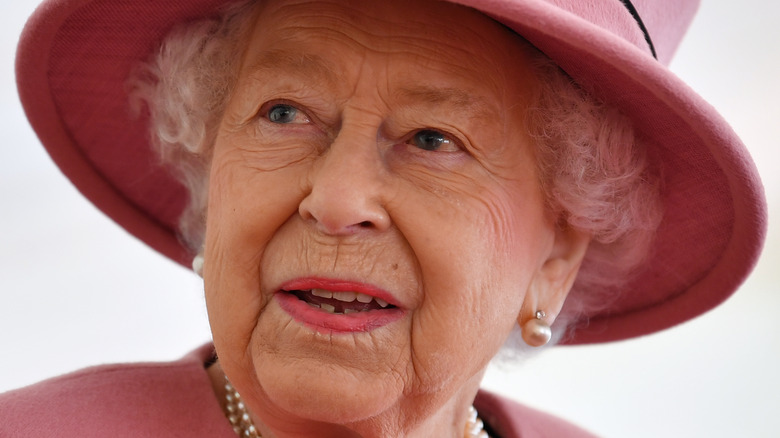 Queen Elizabeth looking away