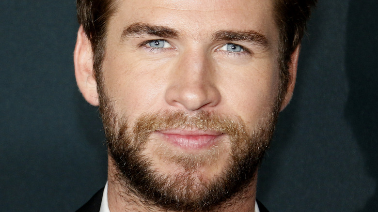 Liam Hemsworth smiling at an event