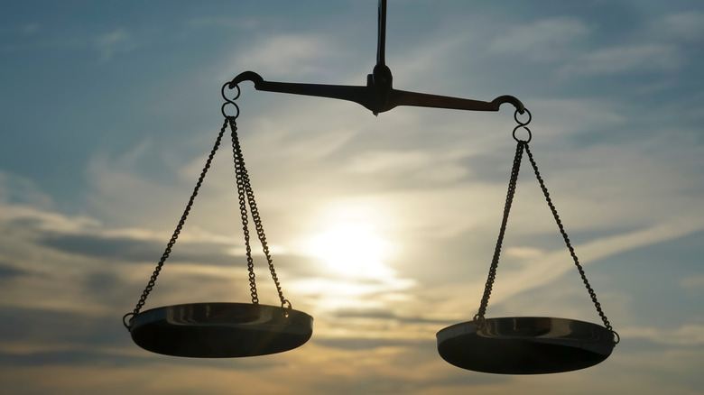 Scales represent Libra zodiac sign