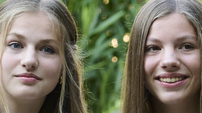 Princess Leonor and Infanta Sofia smiling