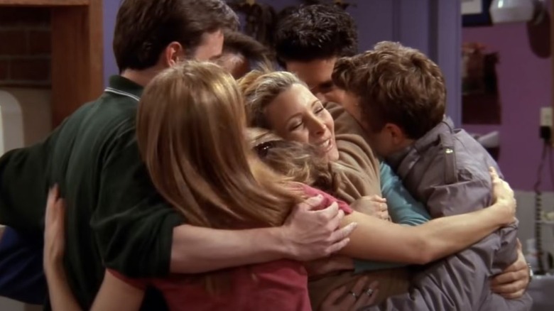 Group hug on Friends