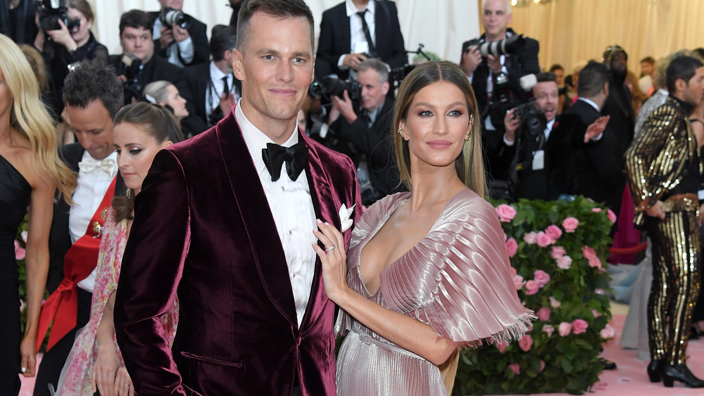 Tom Brady and Gisele Bundchen on red carpet