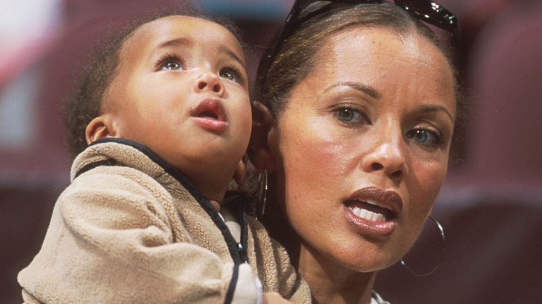 Vanessa Williams with her baby