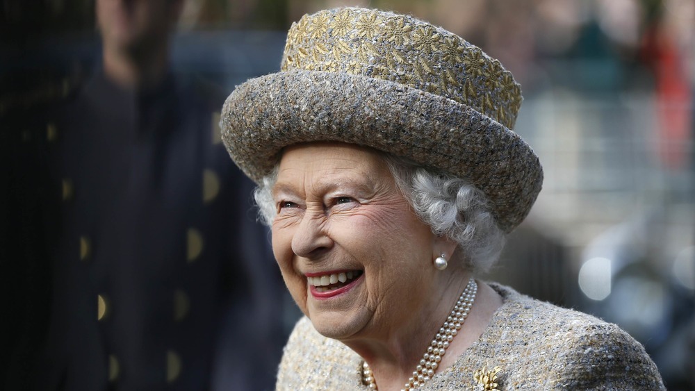 Queen Elizabeth laughing