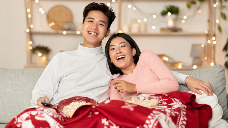 Couple watching a movie