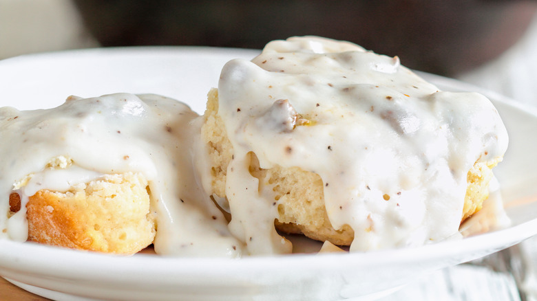  A plate of biscuits and gravy