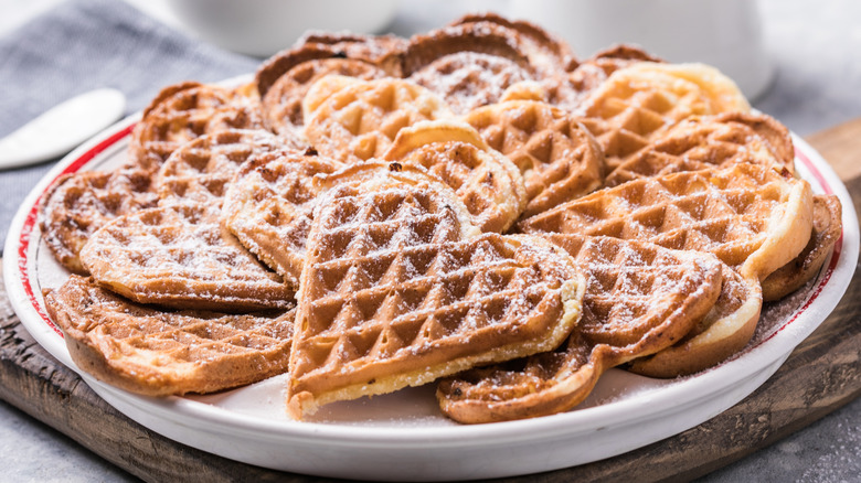 Heart-shaped waffles