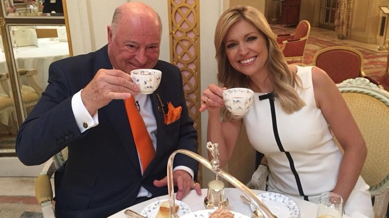 Ainsley Earhardt having afternoon tea in England.