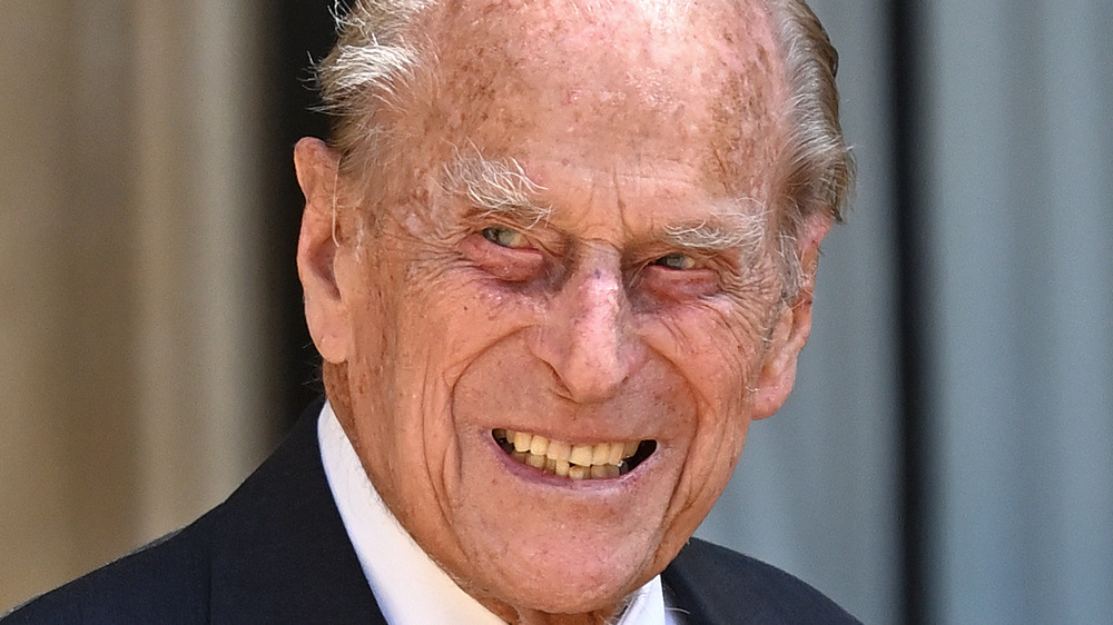 Prince Philip smiling on an outing