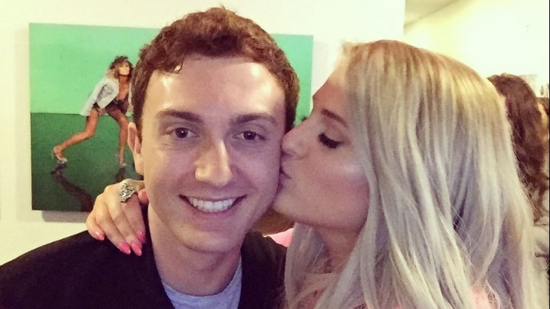 Daryl Sabara gets a kiss from wife Meghan Trainor