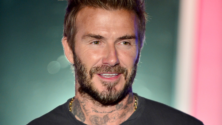 David Beckham talking