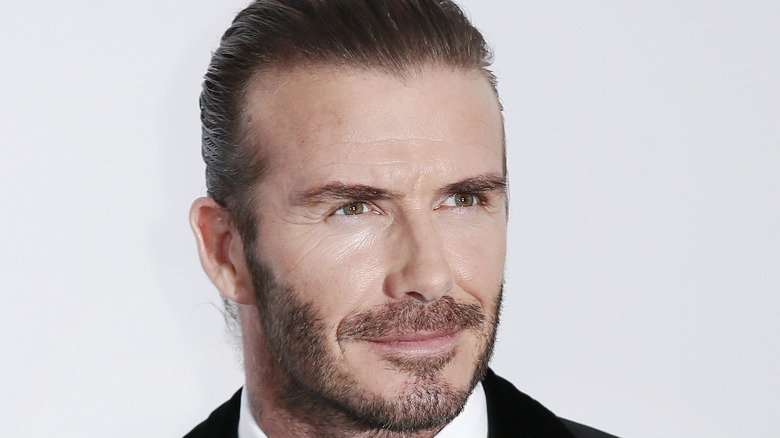 David Beckham posing