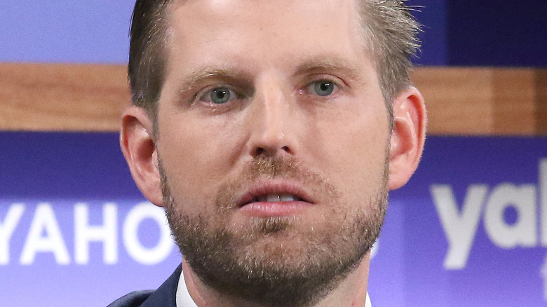 Eric Trump looking serious