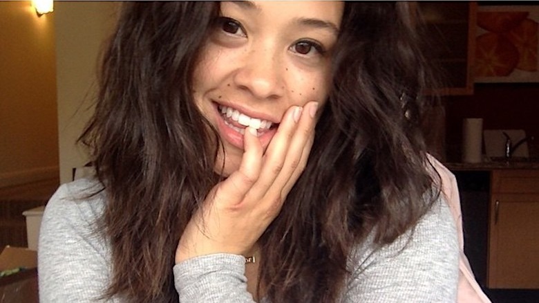 Gina Rodriguez at home makeup free