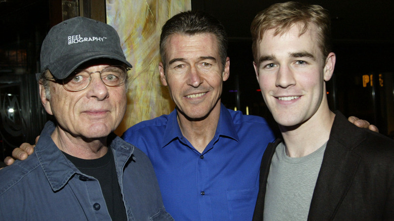 Randolph Mantooth, Harris Yulin, James Van Der Beek smiling together