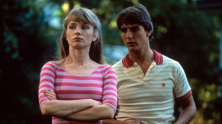 Rebecca De Mornay and Tom Cruise acting in Risky Business